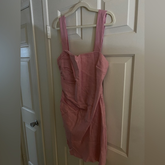 chinese dress ladies Rent The Selia Green Linen Dress By Reformation